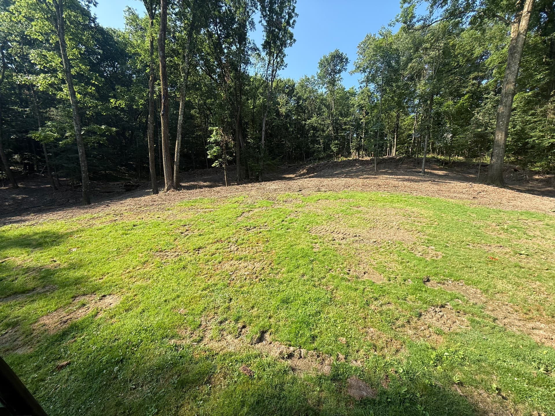 Gallery photos for Rough Wooded Ground Cleared Into a Large, Level Usable Space: Image #1