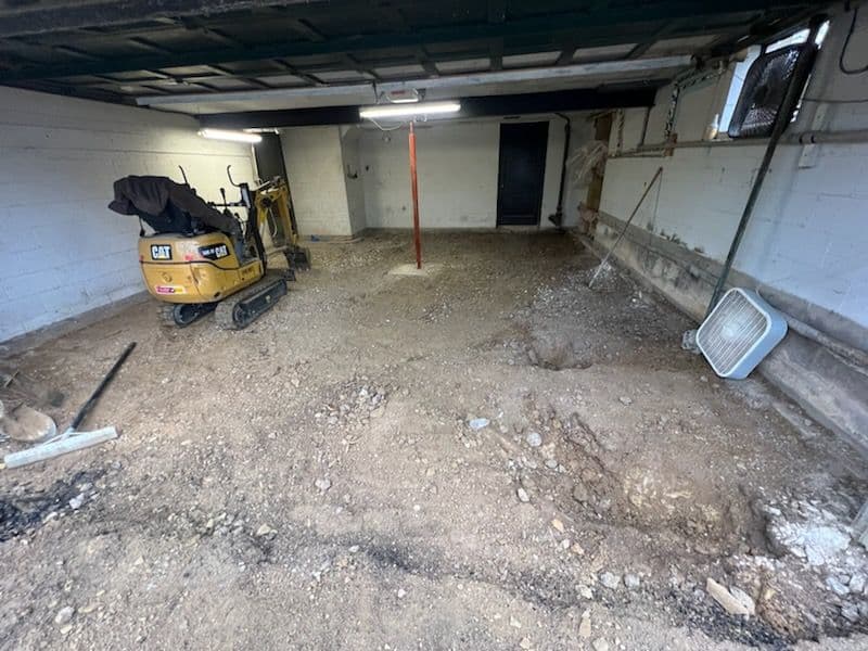 Garage Floor Excavation and Preparation