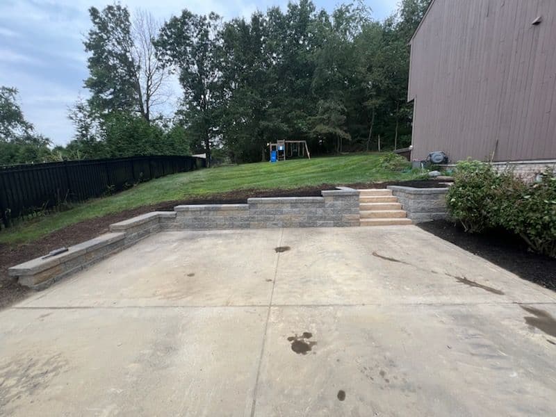 Slope Correction and Hardscape Installation