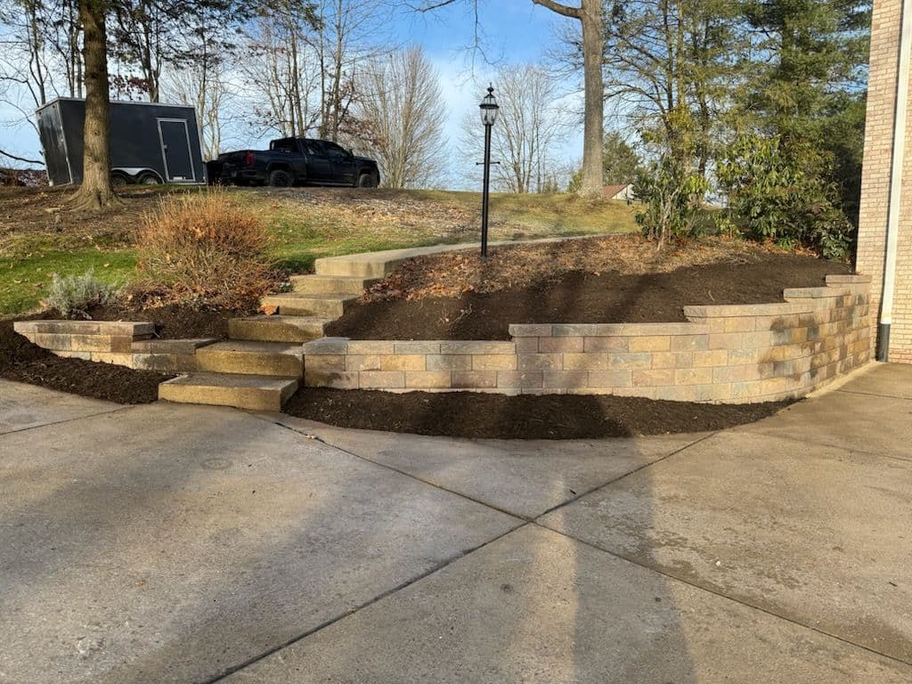 Gallery photos for Stunning Retaining Wall Project Completed: Image #1